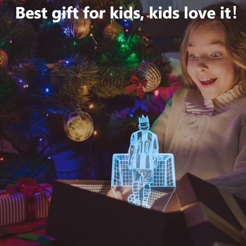 Luz noturna de jogador de futebol, lâmpada noturna LED 3D para meninos - Lâmpadas de quarto com tema