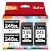 Valuetoner Remanufactured Ink Cartridge Replacement for Canon 245XL PG-245XL PG245XL PG-243 for PIXMA MX492 TR4520 MX490 MG3022 MG2522 MG2920 MG2420 MG2520 MG2922 MG2924 MG3029 iP2820 (Black, 2 Pack)