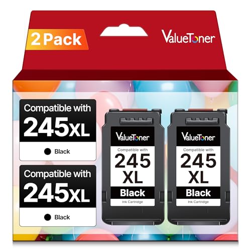 Valuetoner 245XL Ink Cartridge Replacement for Canon 245XL Black Ink...