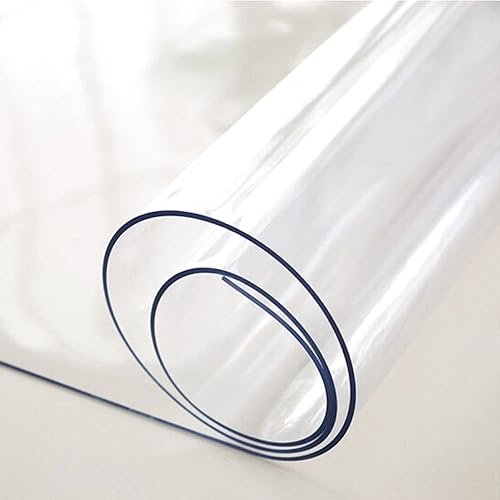 Miniatura 1 de Protector de mesa de PVC transparente de 0.079in para mantel de plástico, resistente al agua, resistente al calor, mesa de comedor, oficina, mesa de