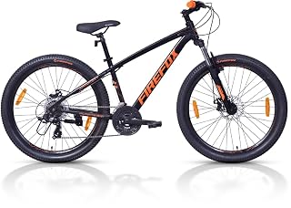 FIREFOX Dominator+ 26T 21 Speed Mountain Bicycle for Adult | Matt Black | Front Suspension | Disc Brake | Steel Frame: 15.5" | Ideal Rider Height:5'1-5'7 | 98% Pre-Assembled | Ideal for Mens