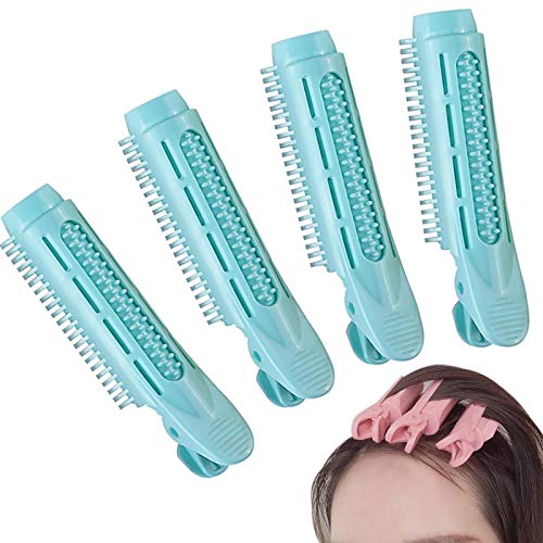 Volumizing Hair Root Clip, 4 Pack Light Blue Natural Fluffy Hair Clip, DIY Self Volume Hair Root Curler, Self Grip Hair Clip and Latest Hair Styling Tool