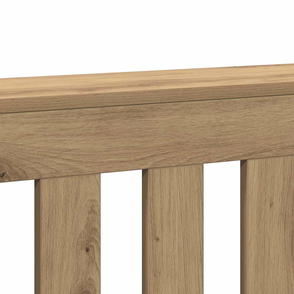 Revestimiento para radiador de madera de roble Artisan, 205 x 21,5 x 83,5 cm, con diseño de lamas, práctico estante para salón, baño, dormitorio, protección contra la calefacción