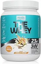 Equaliv The Whey 480g – Whey Protein Concentrado, Isolado e Hidrolisado para Ganho de Massa e Recuperação Muscular – Sabor Vanilla, Adoçado Naturalmente