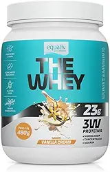 Equaliv The Whey 480g – Whey Protein Concentrado, Isolado e Hidrolisado para Ganho de Massa e Recuperação Muscular – Sabor Vanilla, Adoçado Naturalmente