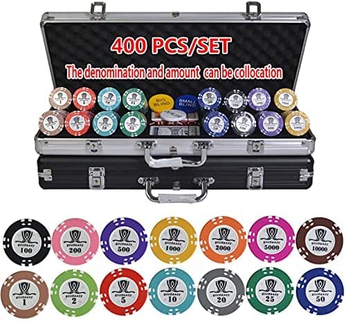 Żetony do pokera 100-500 szt./zestaw 15,5 g Zestawy żetonów do pokera AOM Gliniane żetony do kasyna Texas Hold'em Zestawy do pokera z metalowym pudełkiem Obrus ​​Przycisk Zestaw żetonów do p
