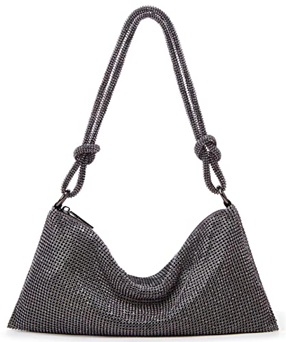 Image of Rhinestone Hobo Bag for Women Rhinestone Purses Sparkly Evening Handbag Shiny Diamond Purse for Wedding Parties 2026 | Rhinestone