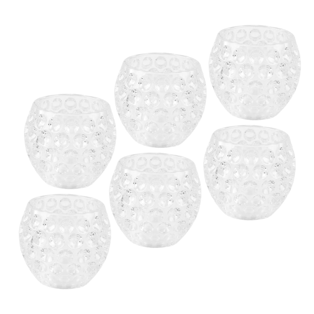 Mipcase 6 Portavelas de Cristal y Fáciles de Limpiar para Velas de Té, Decoración de Mesa Resistentes para Hogar y Fiestas