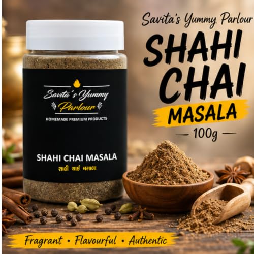 Image of Savita's Yummy Parlour Shahi Chai Masala - Premium Homemade Spice Blend for Rich, Aromatic Tea | 100% Natural & Authentic
