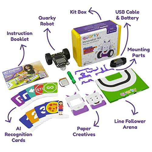 STEMpedia Quarky Innovator Kit | Best AI Robotics Kit for 7+ Year Kids | Learn Robotics with 30+ Interesting AI and ML Projects