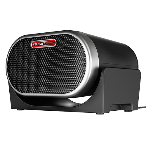 Vornado VC-01 Ceramic Heater with Velocity Tuned Heat 15 Tilt Quiet Personal or Whole Room Indoor Heater Reusable Pre-Filter 4 Heat Settings Powerful Heater for Bedroom and Home Black
