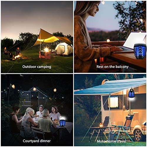 ROVLAK Zanzariera Elettrica Lampada da Campeggio 2...