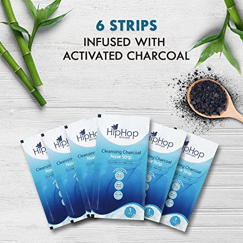 HipHop Skincare Charcoal Nose Strips Men Blackhead Remover (6 Strips) - Image 5