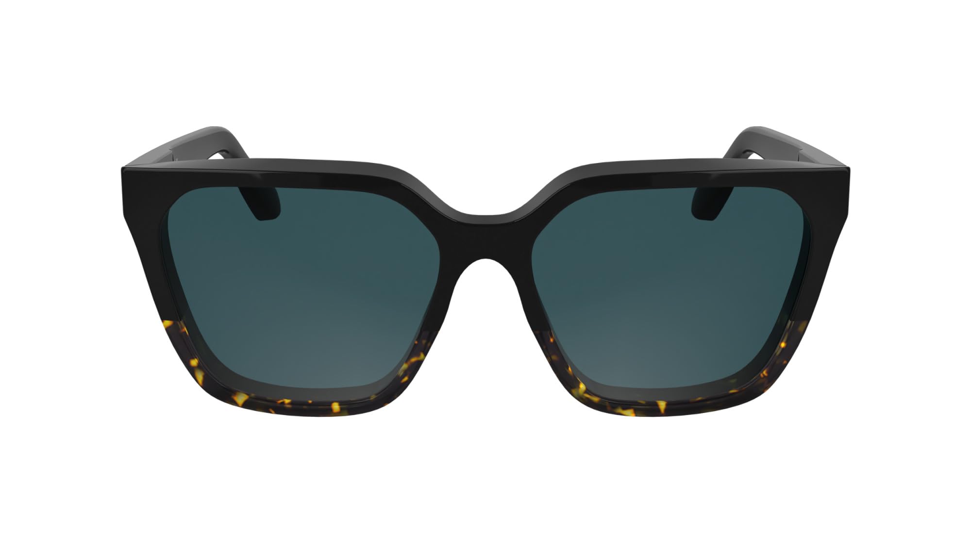 Calvin Klein Women's Sunglasses CK25500S - Black/Havana with Solid Petrol Lens