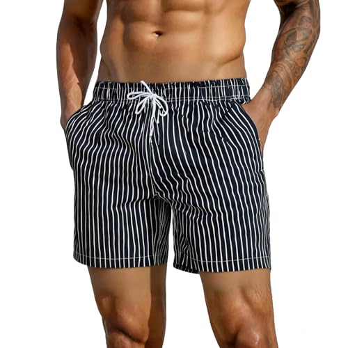 SUNDAY ROSE Mens Swim Trunks Quick Dry 5 inch Inseam Beach Shorts with Mesh Lining Bathing Suits for Men