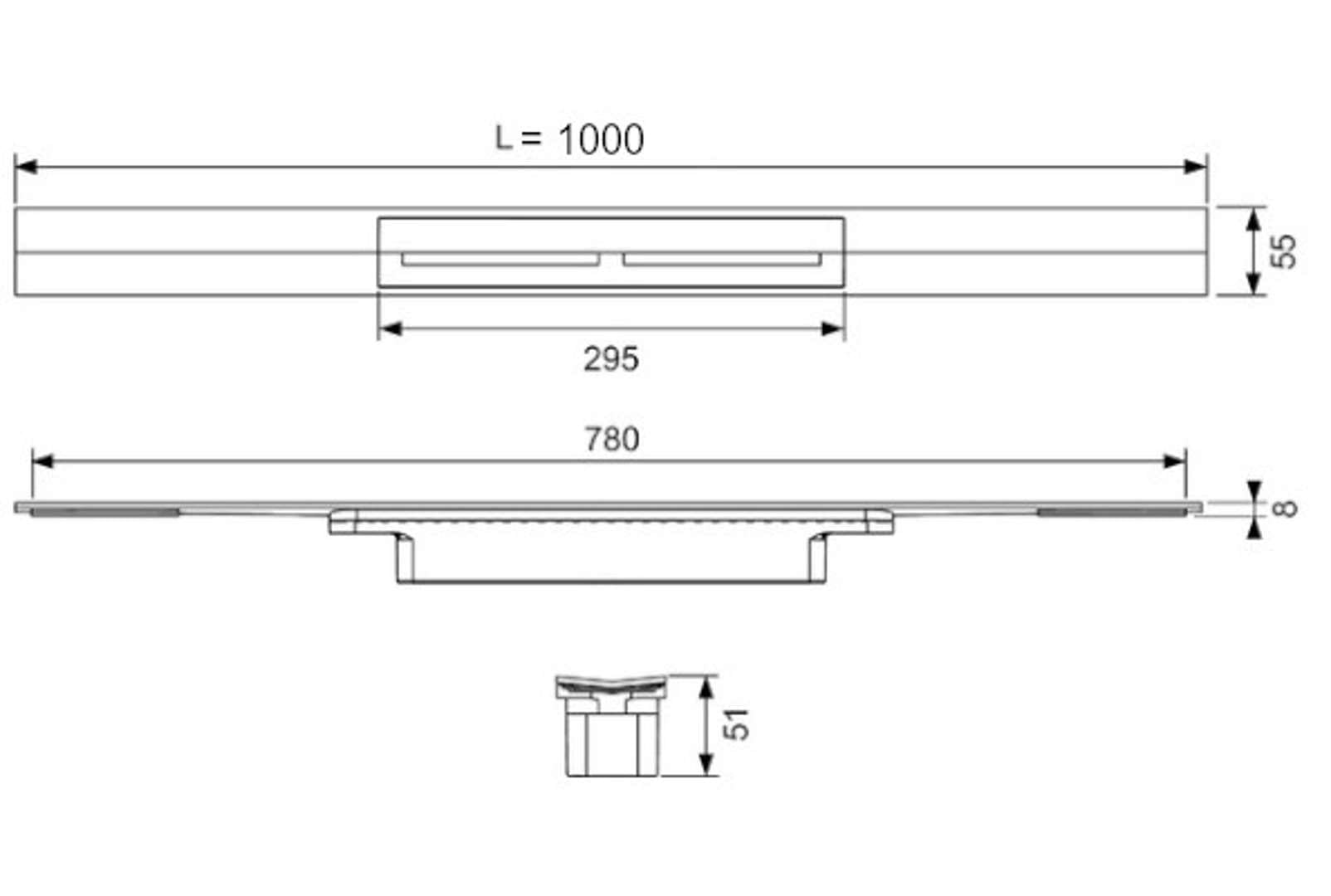 TECE 1 x Teceprofil-Inox 9.140.000 Pie de inserción