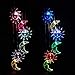 CXFF LED Solar Sun and Moon Wind Chimes Outdoor - Waterproof LED Changing Light Color Wind Chime, Six Suns and Moons Wind Chimes for Home, Party, Night Garden Decoration