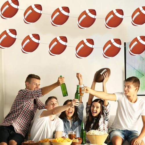 Image of Vuzvuv 60Pcs Paper Rugby Football Cutouts Party Decor for Bulletin Board