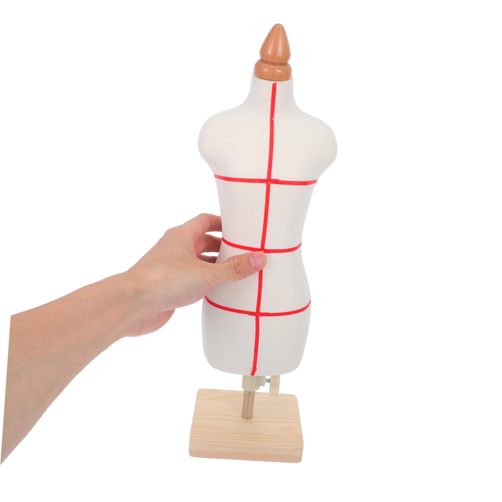 Manichino Femminile per Cucito di 1/3 Scala, Altezza Regolabile, Base Stabile e Supporto per Mostra Tessuti, per Casa e Laboratorio