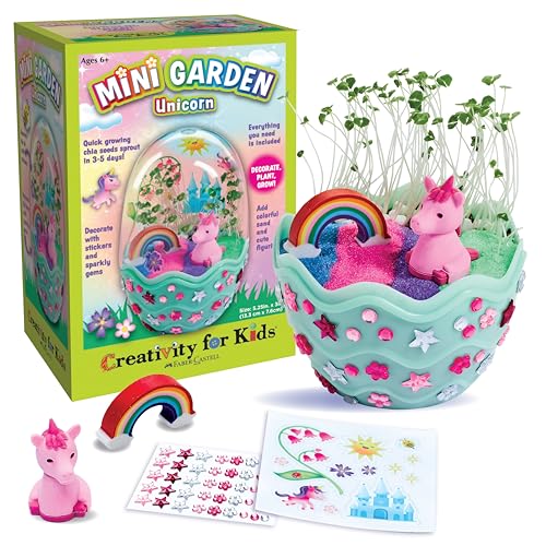 Creativity for Kids Mini Garden: Magical Unicorn Terrarium Kit - Unicorn Gifts for Girls, Kids Craft and Toy, Unique Valentine's Day Gifts (Ages 6+)