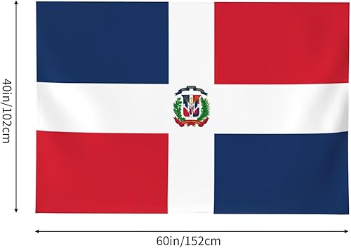 Miniatura 6 de QKLGXLOBAL Tapiz colgante de pared con bandera dominicana, 60 x 40 pulgadas, banderas dominicanas, tapiz colgante de pared para dormitorio, sala de