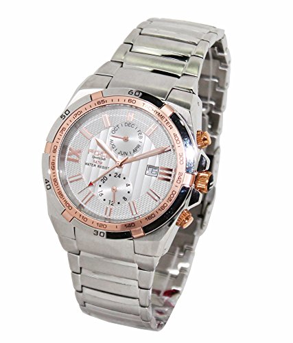 Foce Multifunction White Dial Metal Belt Watch for Men-F808GRM-WHITE (B0CMQY8QP7) Amazon Price History, Amazon Price Tracker