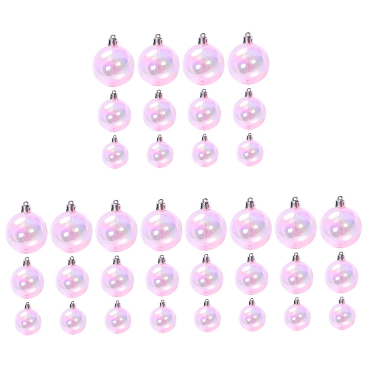 Abaodam 36piezas Bolas Colgantes Decorativas para Pasteles y Eventos Rosa Adornos para Fiestas y Decoración Navideña
