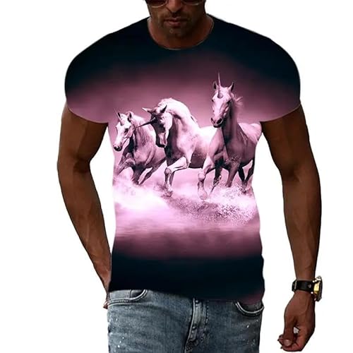 JIFENLI Mens 3D Print t-Shirts Summer Fashion Horse Picture T-Shirts Casual Print Tees Hip Hop Round Neck Short Sleeve Tops JIFENLI Mens 3D Print t-Shirts Summer Fashion Horse Picture T-Shirts Casual Print Tees Hip Hop Round Neck Short Sleeve Tops