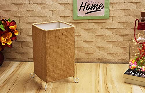 Image of Handicraft Table Lamp Shade Pendant Lighting | Fabric Shade | Sconce Lighting | Floor Lamp | Steady Lamp | On /Off Switch | Pack Of 2 | Square Brown