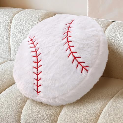 KUCCO Baseball Pillow Plush Soft Fluffy Sports Throw Pillow 15.7 Inch