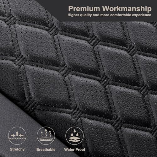Image of GIANT PANDA Front Car Seat Covers Customized Fit 2005-2013 Chevy Chevrolet Corvette C6 Standard Seats, Leather, Black&Red