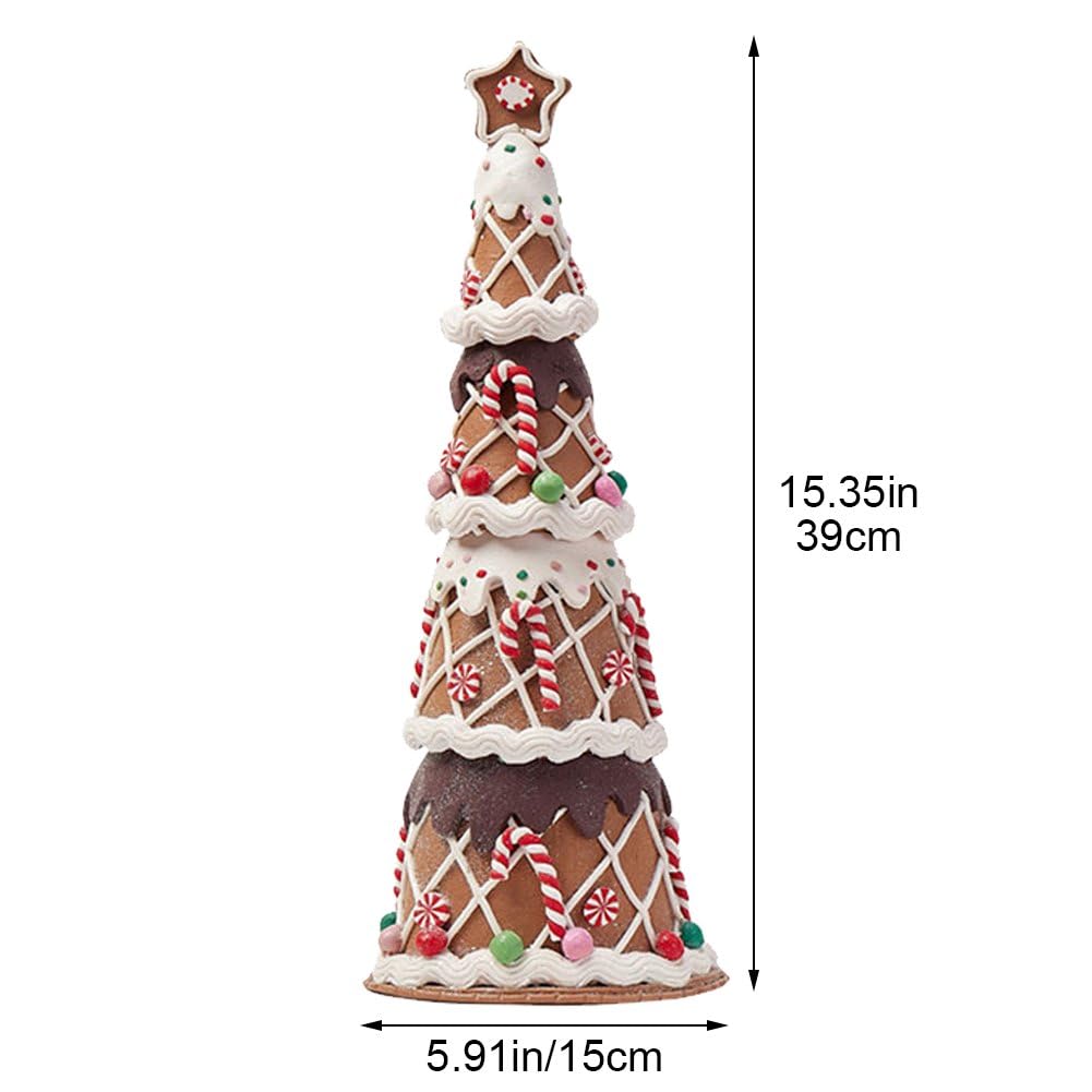 Décoration De Table d'arbre De Noël, 1 Pièce, Fondant, Chocolat, Canne À Bonbons, Décorations d'arbre De Noël, Décoration De Dessus De Table De Noël, Pièce Maîtresse