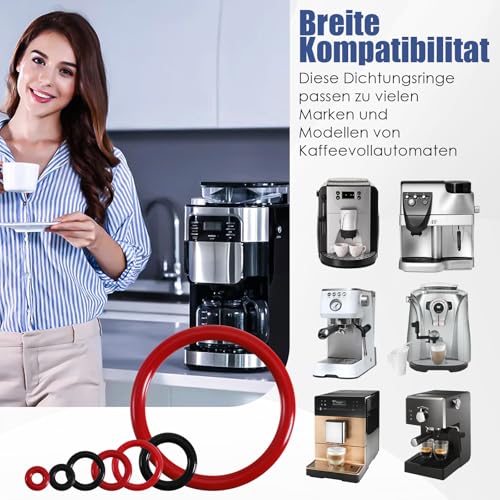 UICCVOKK 30 Stück Dichtungsringe für Philips Kaffeevollautomat Ersatzteile,Philips Latte Go Dichtungsringe,Silikon O-Ring Dichtung Wartungssatz Saeco Dichtungssatz