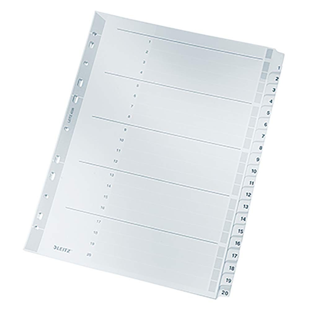 Amazon | Esselte Leitz 43260000 段ボール 番号付き インデックス A4
