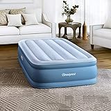 Simmons Beautyrest Sensa Rest Express Air Bed, Internal Pump with Built-in Edge Support, 100% Leak Proof with Sleep Fresh Technology, 14' Twin, Blue