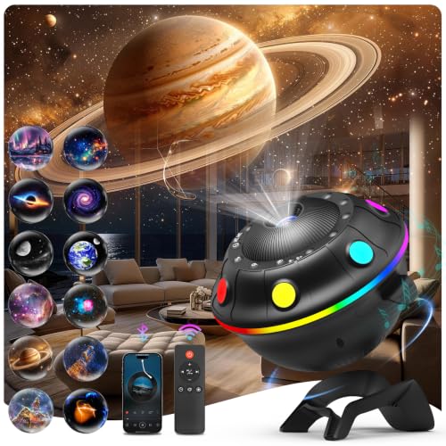 FlyLily Galaxy Projector Star Projector 13 in 1 Planetarium Night Light