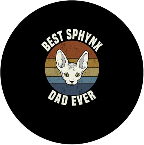Miniatura 3 de Sphinx gato papá Sphynx raza de gato sin pelo gato desnudo, PopSockets intercambiables PopGrip