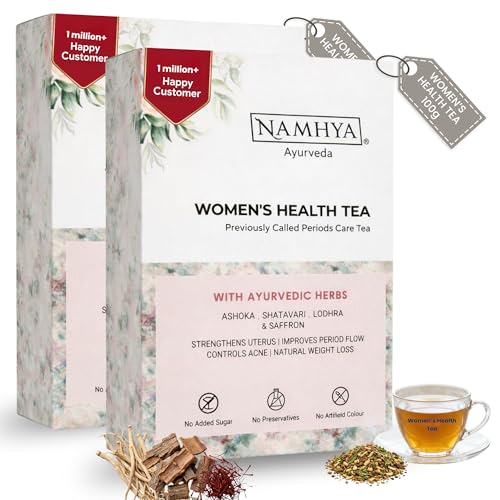 Image of Namhya PCOS PCOD Loose Green Tea | PCOS tea for women (Pack of 2) | Loaded with Natural Ayurvedic Herbs (Shatavari and Ashoka) for Hormonal Balance & Better Period Cycle 3.53 oz