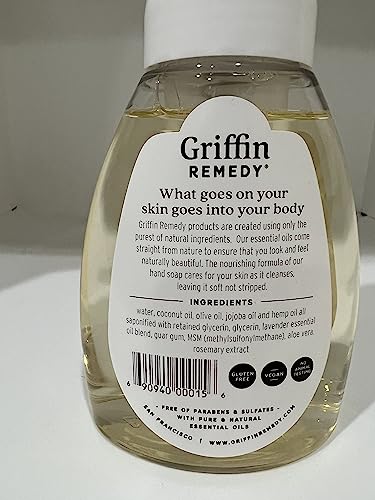 Griffin Remedy Foaming Hand Soap - Lavender Essential Oils And Organic Msm, Moisturizing, All-Natural, Paraben-Free 8 Fl Oz, 2 Count #TOP4