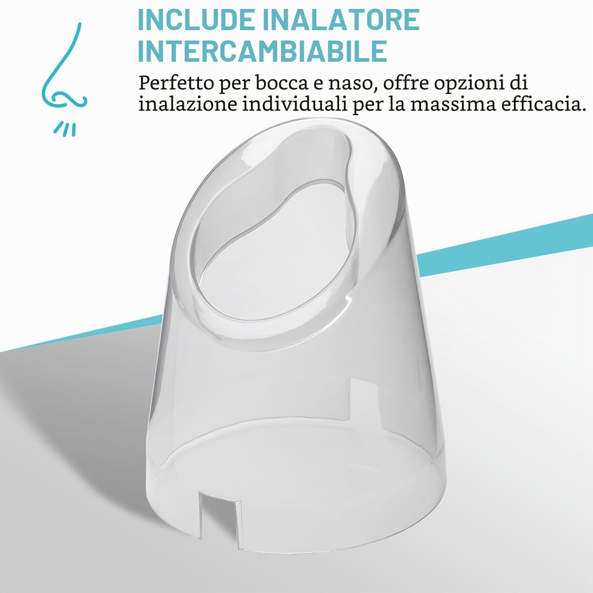 Clatronic GS 3656, inalatore per sauna facciale, inalatore, doccia nasale, rilassante con attacco aromatico, per bocca e naso, adatto per bambini, bianco», 130 watt