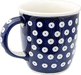 Polish Pottery Mug 12 Oz. From Zaklady Ceramiczne Boleslawiec #1105-42 Classic Pattern, Capacity: 12...