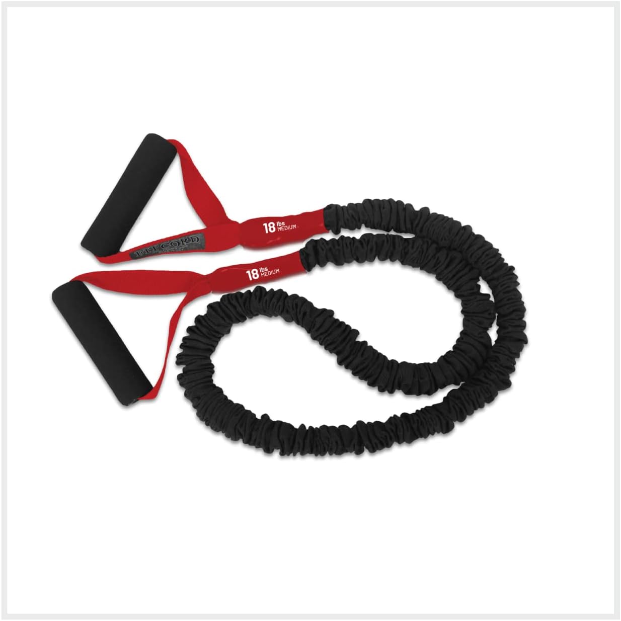 6 ft Medium (18lb) Resistance Band - Extra Long Covered Resistance Bands for People Over 6'3" Tall