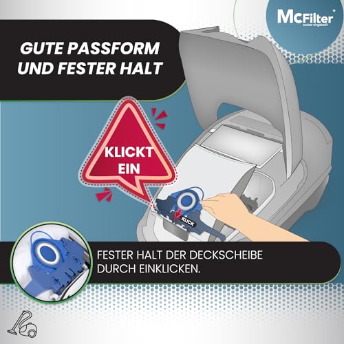 McFilter I 16 Staubsaugerbeutel kompatibel mit Miele Staubsauger GN Serie S2 S4 S5 S6 S8, Complete C2/C3, Classic C1 I Staubbeutel inkl. 8 Filter I MAXI BOX