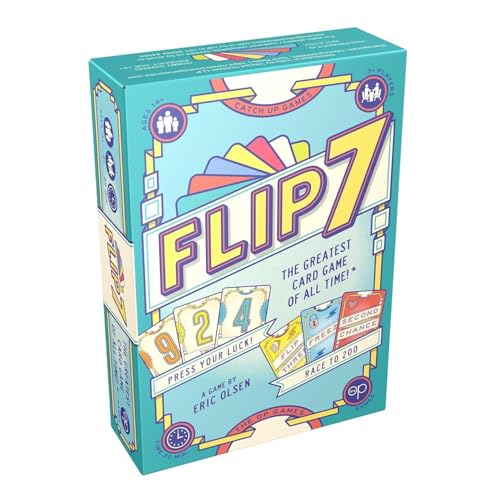 Image of Flip 7, The Ultimate Blend of Press Your Luck and Strategy, Fast-Paced Addictive Card Game, and Easy to Teach, Perfect for Game Nights, 3+ Players, Ages 14+ & Up, 20 Minutes Play Time