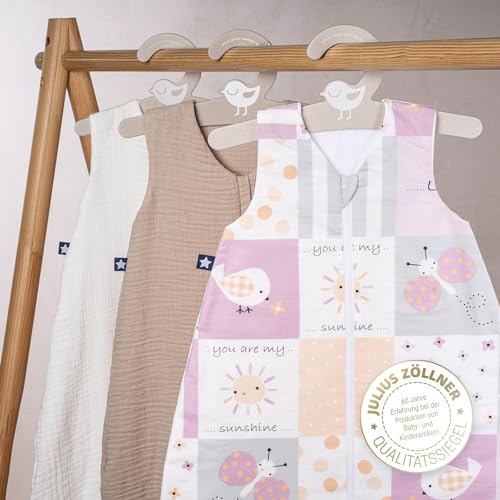 Julius Zöllner Sommerschlafsack, 0,5 TOG, waschbar bei 60°C, Made in Germany, Oeko TEX Standard 100, Patch Rose, Gr. 80 – Ansicht 3