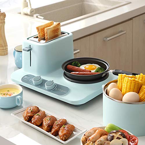 3-En-1 Petit DéJeuner Machine Machine de petit-déjeuner multifonctionnelle Trois dans un dortoir sandwich Pot d'étudiant à la vapeur, à la friture et à la cuisson machine intégrée Machine à Frire Pour