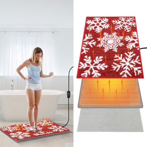 Enhon 3-in-1 Heated Bathroom Rug with Temperature Control