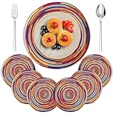 4 Piezas Manteles Individuales Trenzados Redondos, Salvamantel Redondo Trenzado, Bohemios Lavables Bajo Platos, Resistentes Al Calor y Antideslizante Manteles, para Hogares, Restaurantes, Hoteles