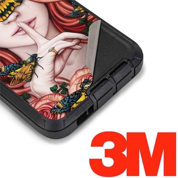 Skinit Decal Skin Compatible with OtterBox Defender Galaxy S10 - Officially Licensed Sarah Richter Gothic Woman and Death Moth Butterflies by Sarah Richter Design