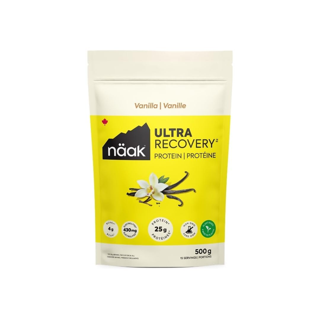 NÄAK Protein Powder, 500g (15 servings) | 25g Plant-based Protein, 4g BCAAs, Keto, Dairy-Free, GMO Free, Gluten Free (Vanilla)